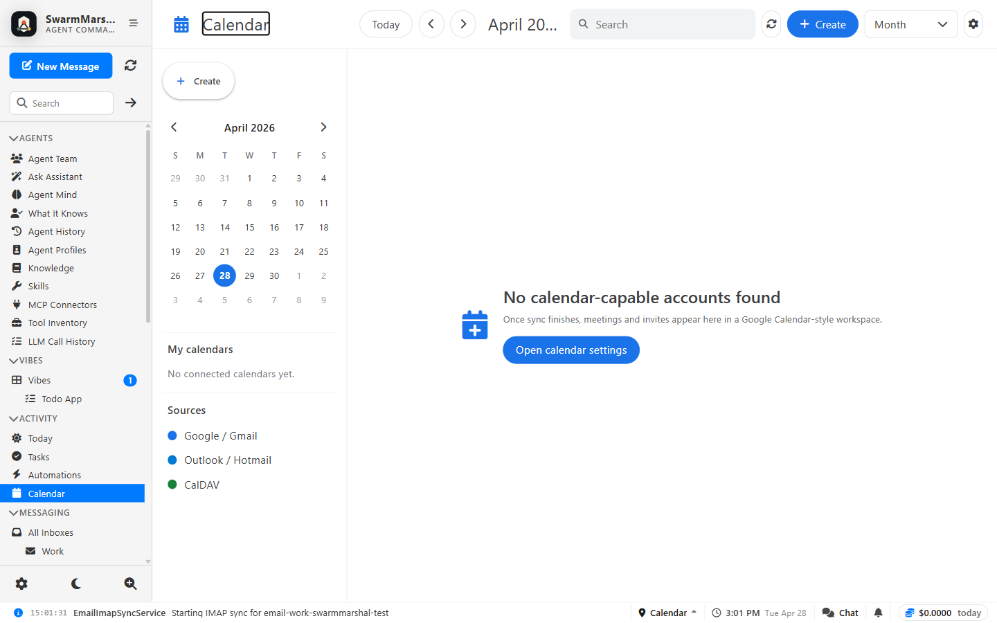SwarmMarshal calendar screenshot