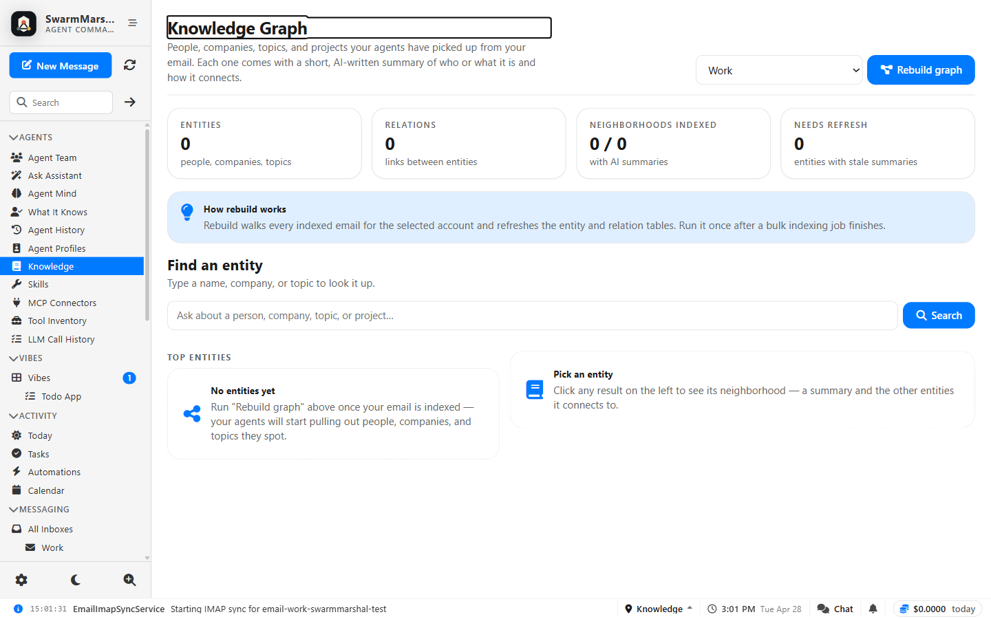 SwarmMarshal knowledge browser screenshot